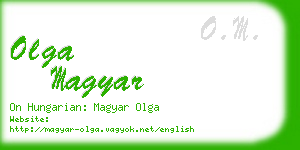 olga magyar business card